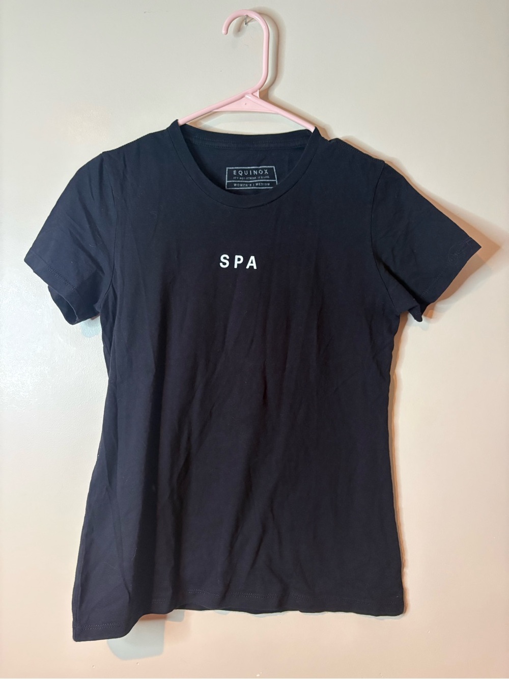 Equinox Black Spa Short Sleeve Tee EUC